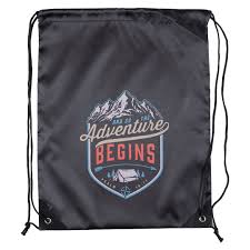 DÉCOR & HOME - Drawstring Bags (Waterproof) - And So The Adventure Begins (Large Polyester)