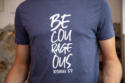 T-Shirt - Be Courageous - Indigo Blue