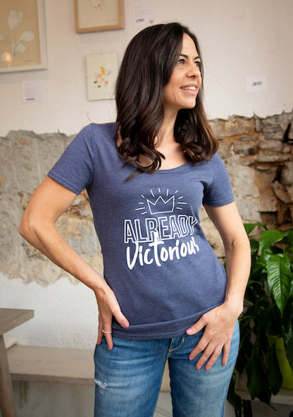 T-Shirt - Already Victorious - Indigo Blue