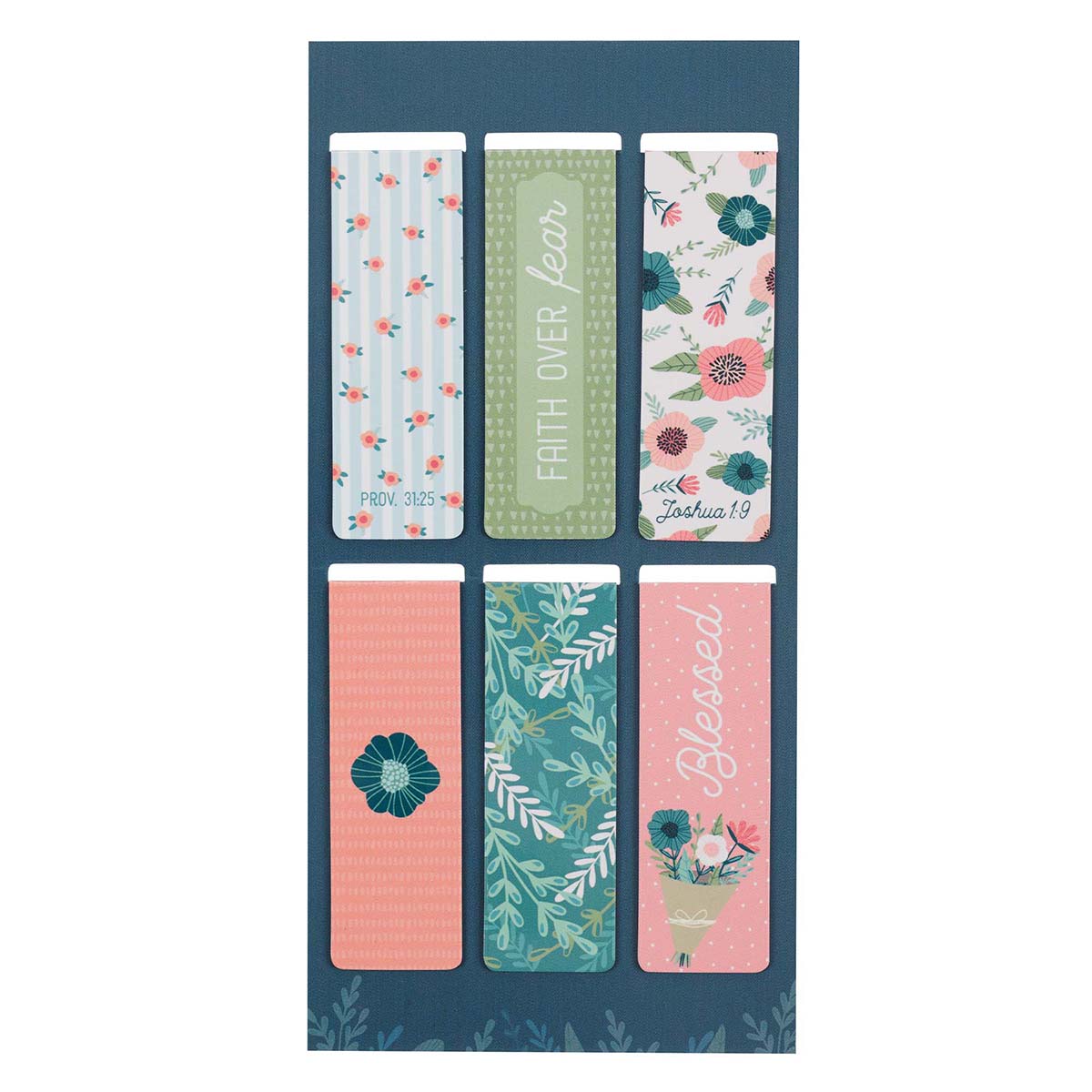 Magnetic Page Markers - Floral Garden (Set of 6)