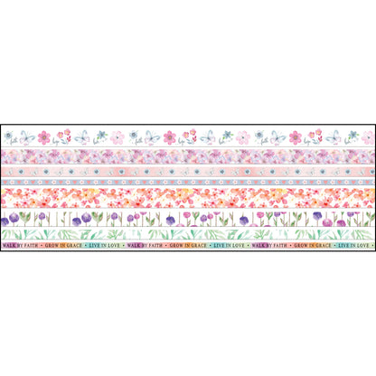 STATIONERY - Washi Tape - Blossoms Of Blessings (Set of 8)