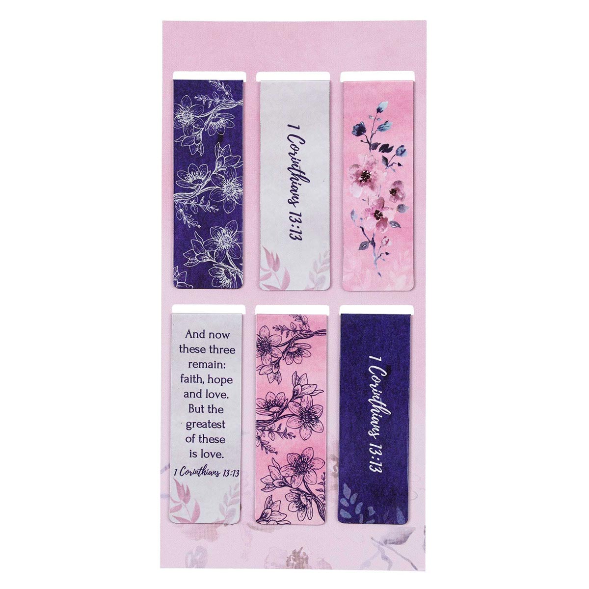 Magnetic Page Markers - Faith Hope Love (Set of 6)