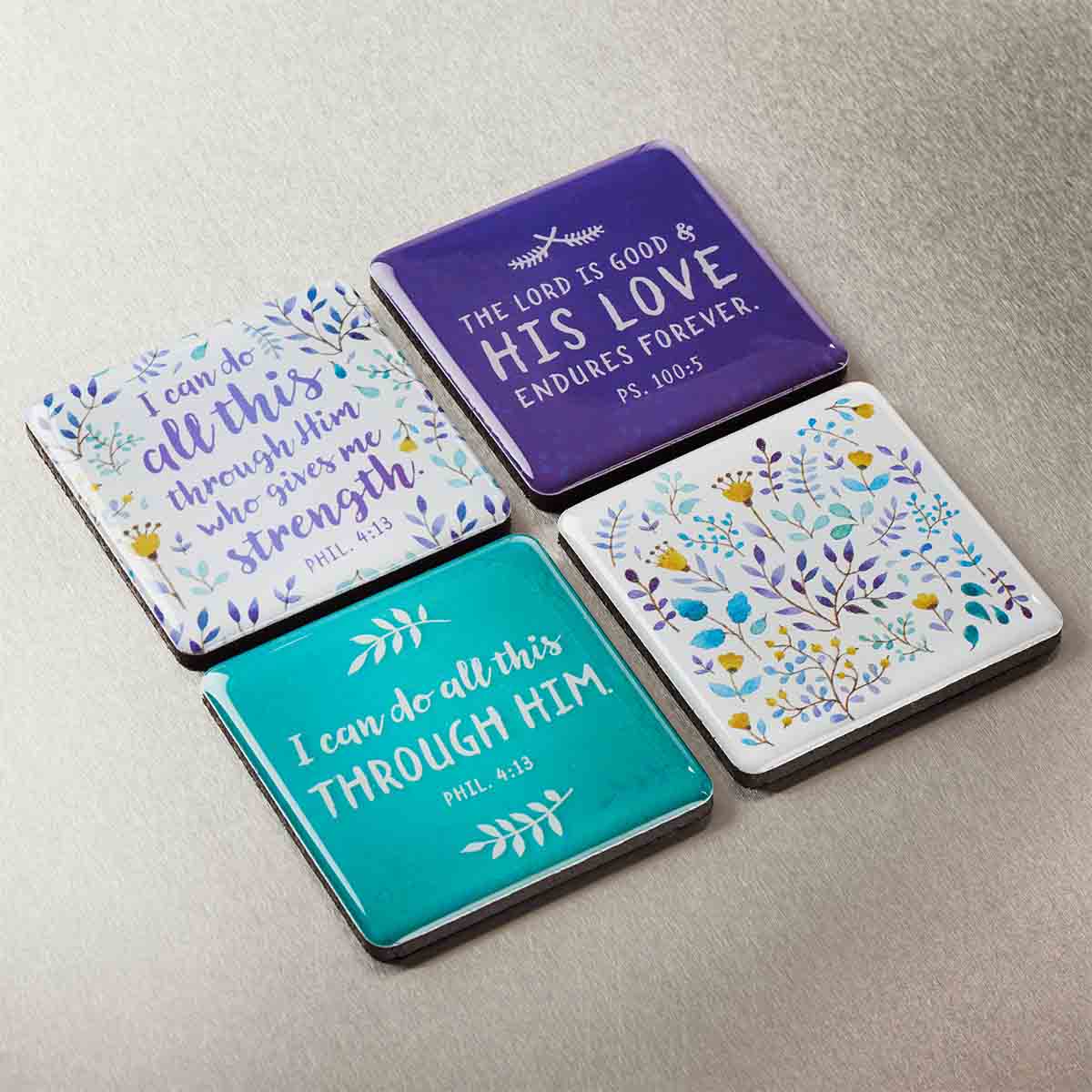 Magnets - I Can Do All Things Through Him (Set of 4)