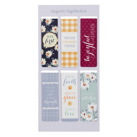 Magnetic Page Markers - Daisies (Set of 6)