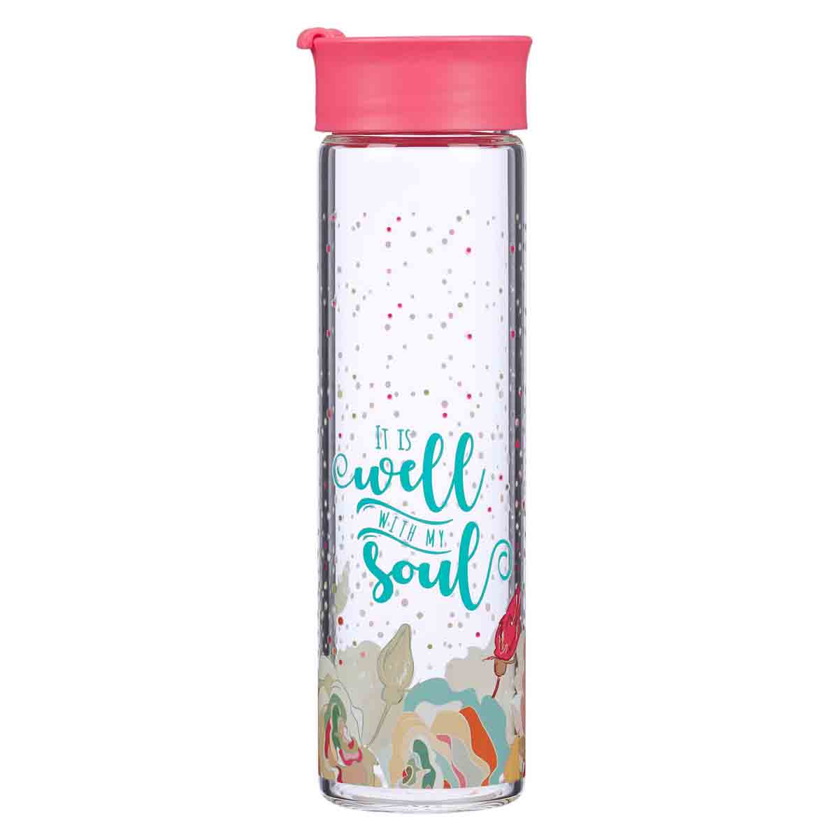 DRINKWARE - Glass Water Bottles - It Is Well With My Soul