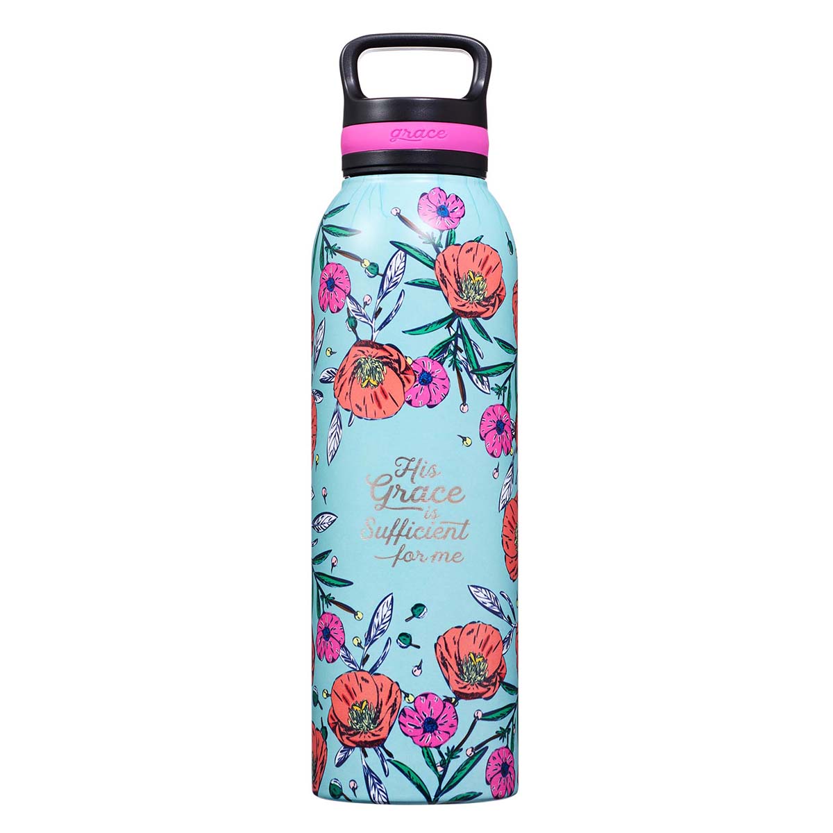 DRINKWARE - Stainless Steel Water Bottle - His Grace Is Sufficient