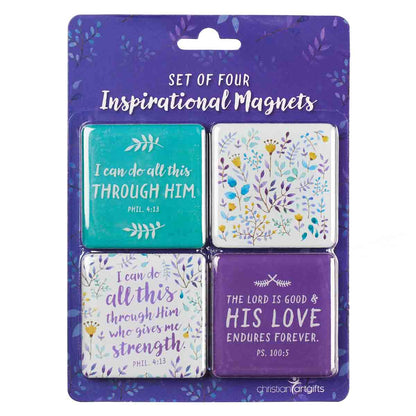 Magnets - I Can Do All Things Through Him (Set of 4)