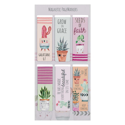 Magnetic Page Markers - Grow In Grace (Set of 6)