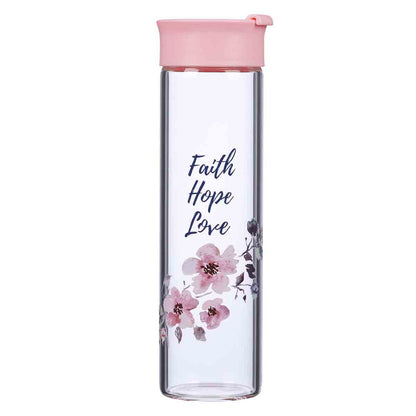 DRINKWARE - Glass Water Bottles - Faith Hope Love