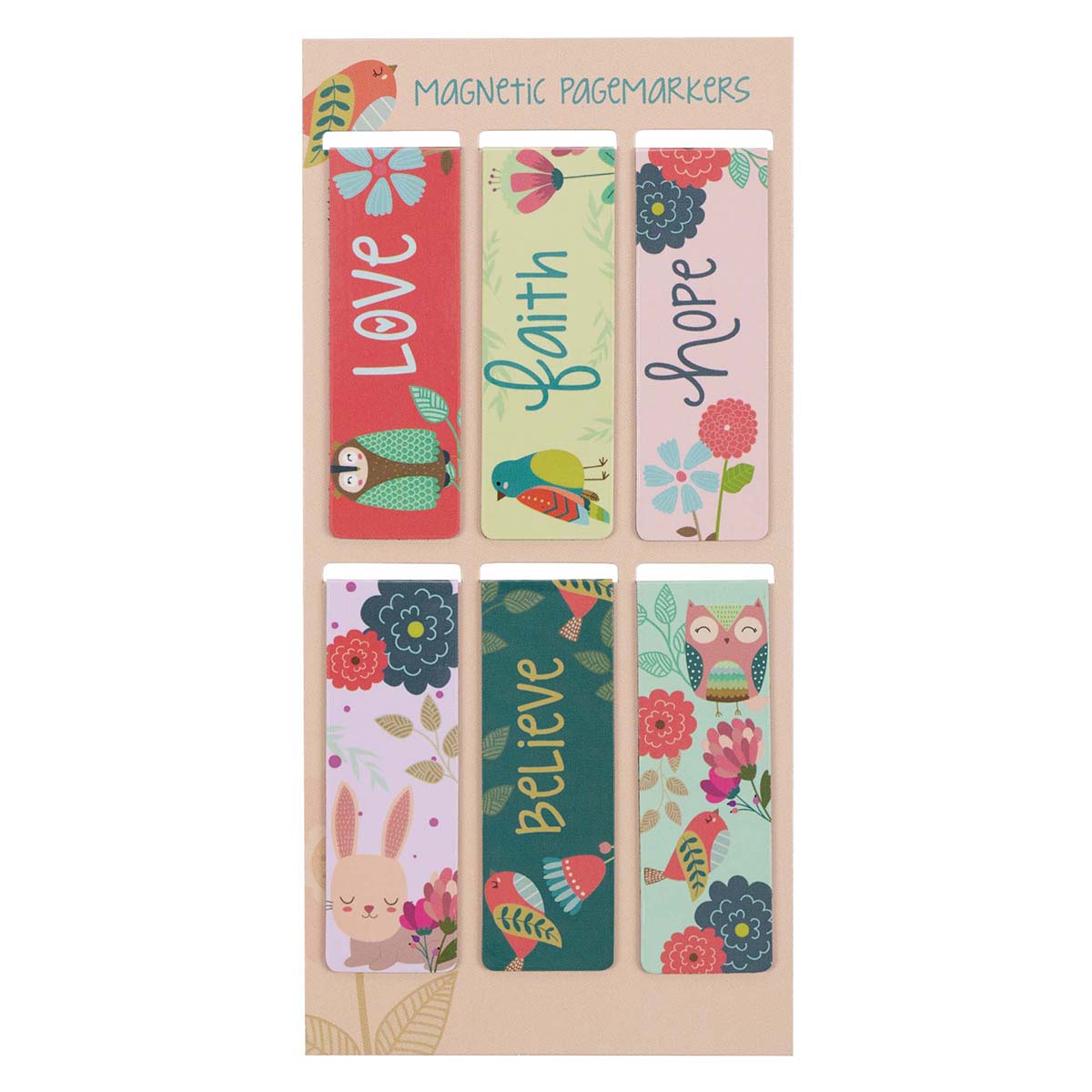 Magnetic Page Markers - Walk In Love (Set of 6)