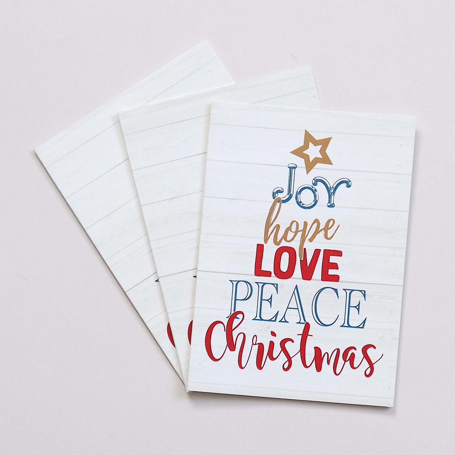 CARDS - Christmas - Joy Love Peace Christmas (Set of 3)