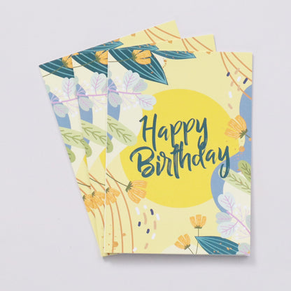 CARDS - Birthday - Yellow (Set of 3)