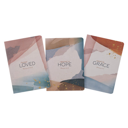 STATIONERY - Notebooks - Loved Hope Grace (Set of 3)(Large Set)