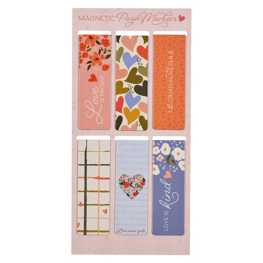 Magnetic Page Markers - Love Is Patient Love Is Kind (Set of 6)