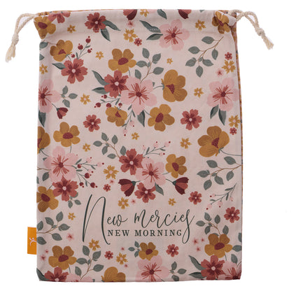 DÉCOR & HOME - Drawstring Bags - New Mercies New Morning (Large Cotton)