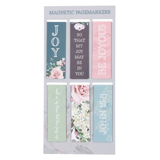 Magnetic Page Markers - That Joy May Be In You(Set of 6)